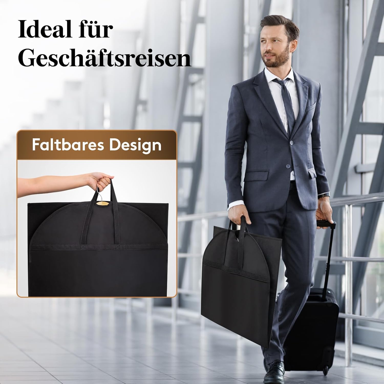 Lifewit Garment Bag, Clothes Cover 120 GSM Material Thickness with Shoe Bag for Suit, Blazer, Costume, Premium Suit Bag for Travel and Storage, 100 x 60 cm, 1 Piece