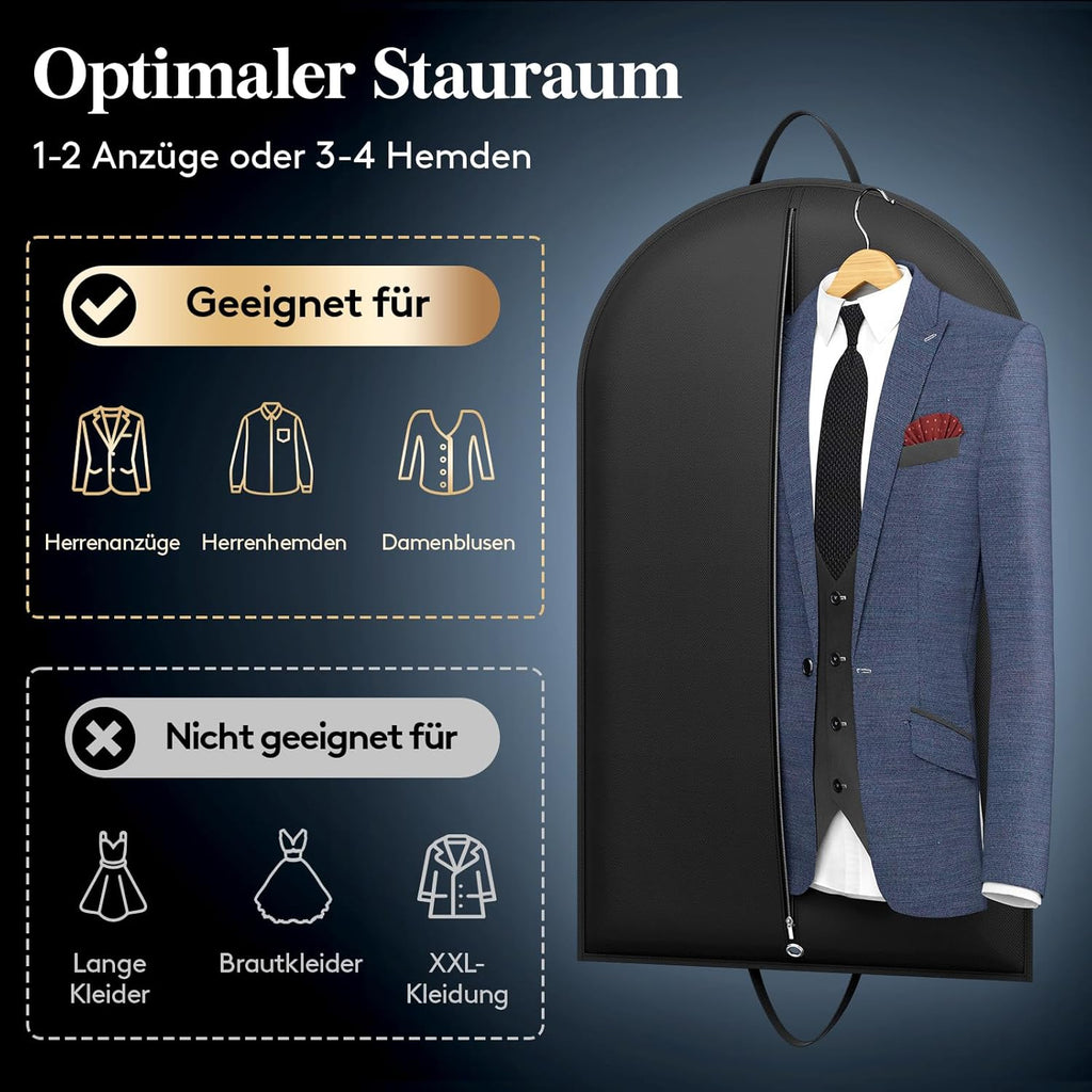 Lifewit Garment Bag, Clothes Cover 120 GSM Material Thickness with Shoe Bag for Suit, Blazer, Costume, Premium Suit Bag for Travel and Storage, 100 x 60 cm, 1 Piece